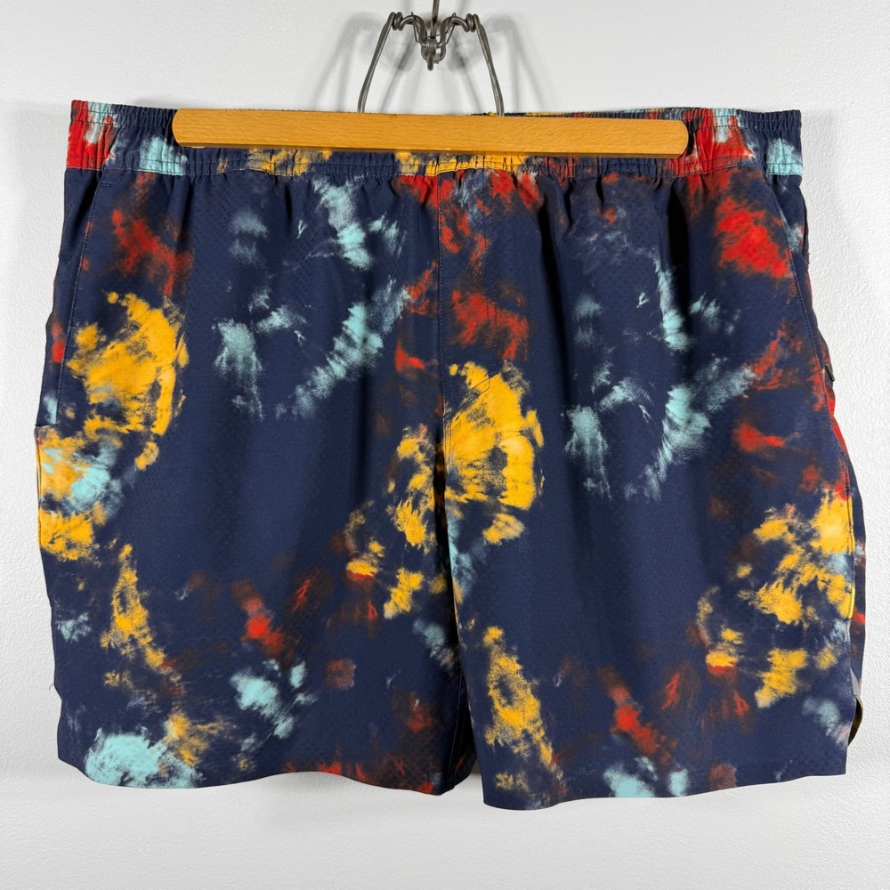 Legends Tie Dye Athletic Shorts Navy Blue XXL